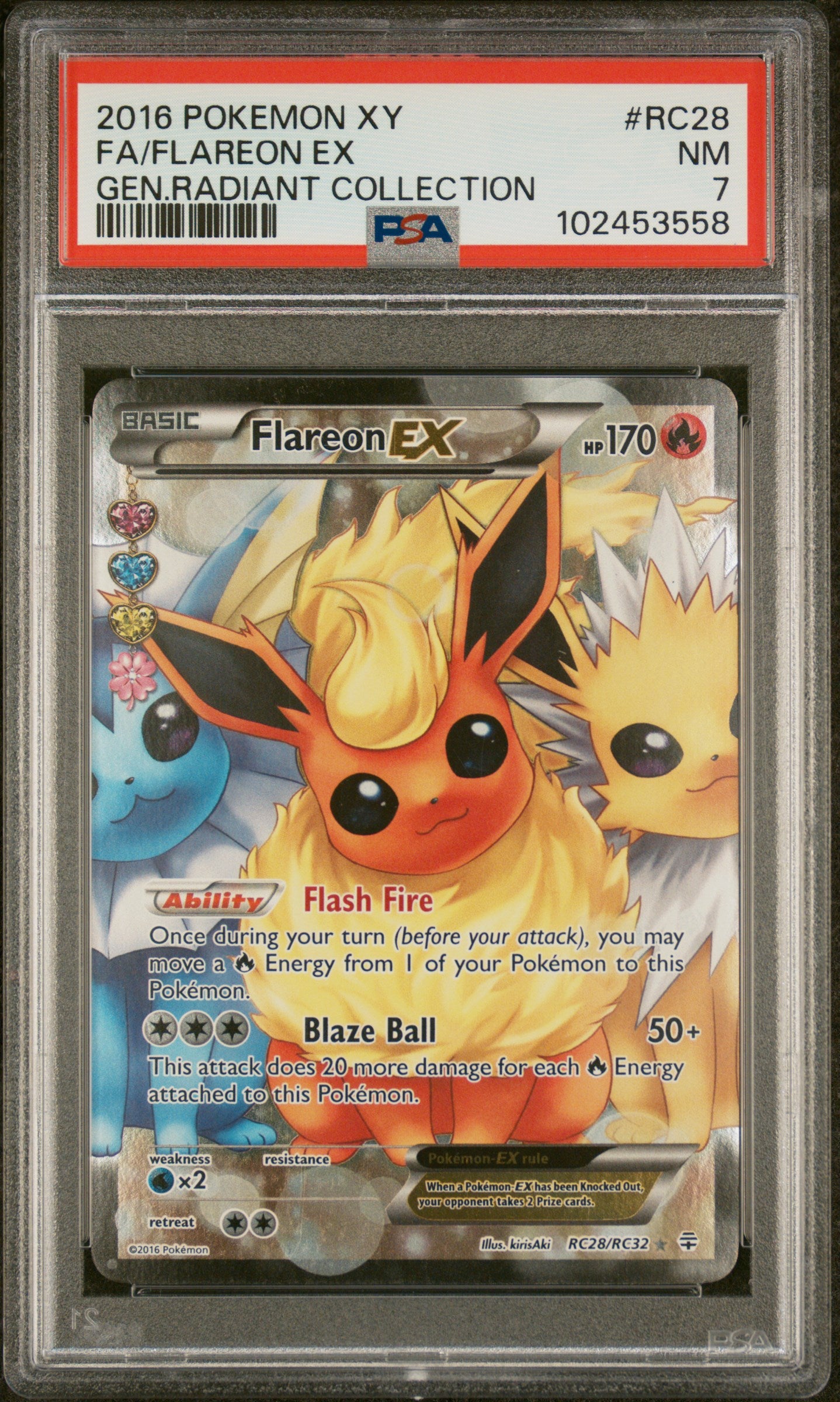 Flareon EX Full Art PSA 7