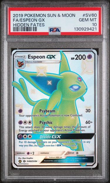 Espeon GX Full Art Shiny #SV60 PSA 10