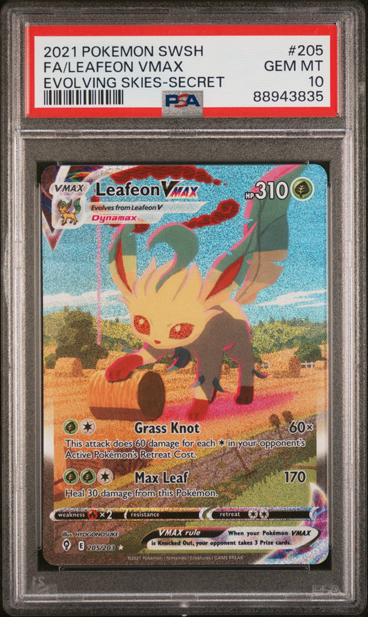 Leafeon VMAX Alternate Art PSA 10