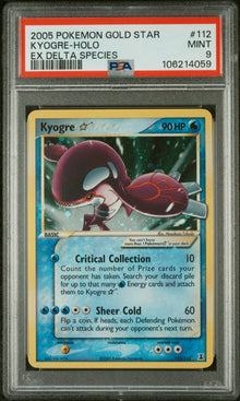 Kyogre Gold Star #112 PSA 9