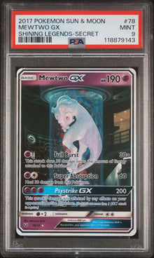 Mewtwo GX Secret #78 PSA 9