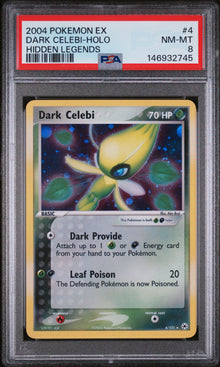 #4 DARK CELEBI-HOLO HIDDEN LEGENDS PSA 8