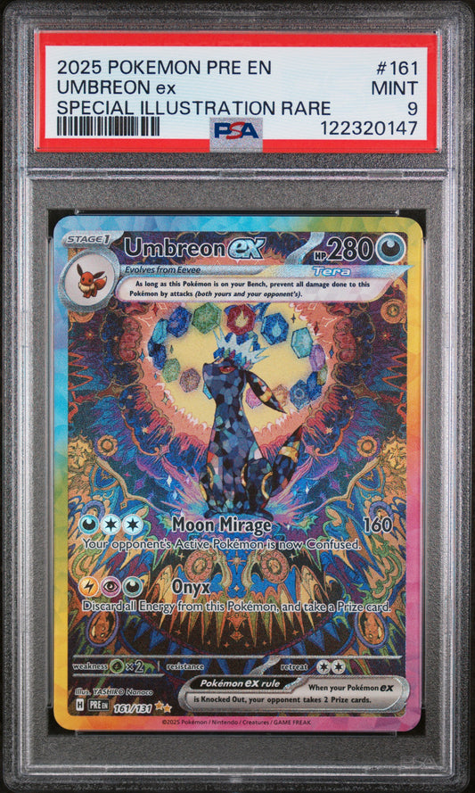 Umbreon ex Special Illustration Rare Prismatic Evolutions #161 PSA 9