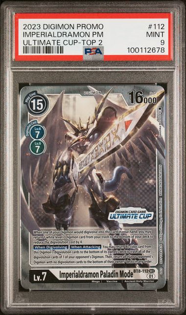 Imperialdramon Paladin Mode #112 PSA 9