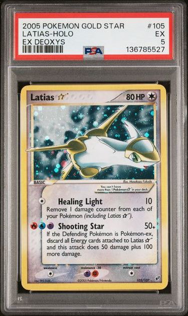 2005 POKEMON EX DEOXYS #105 LATIAS-HOLO EX DEOXYS PSA 5