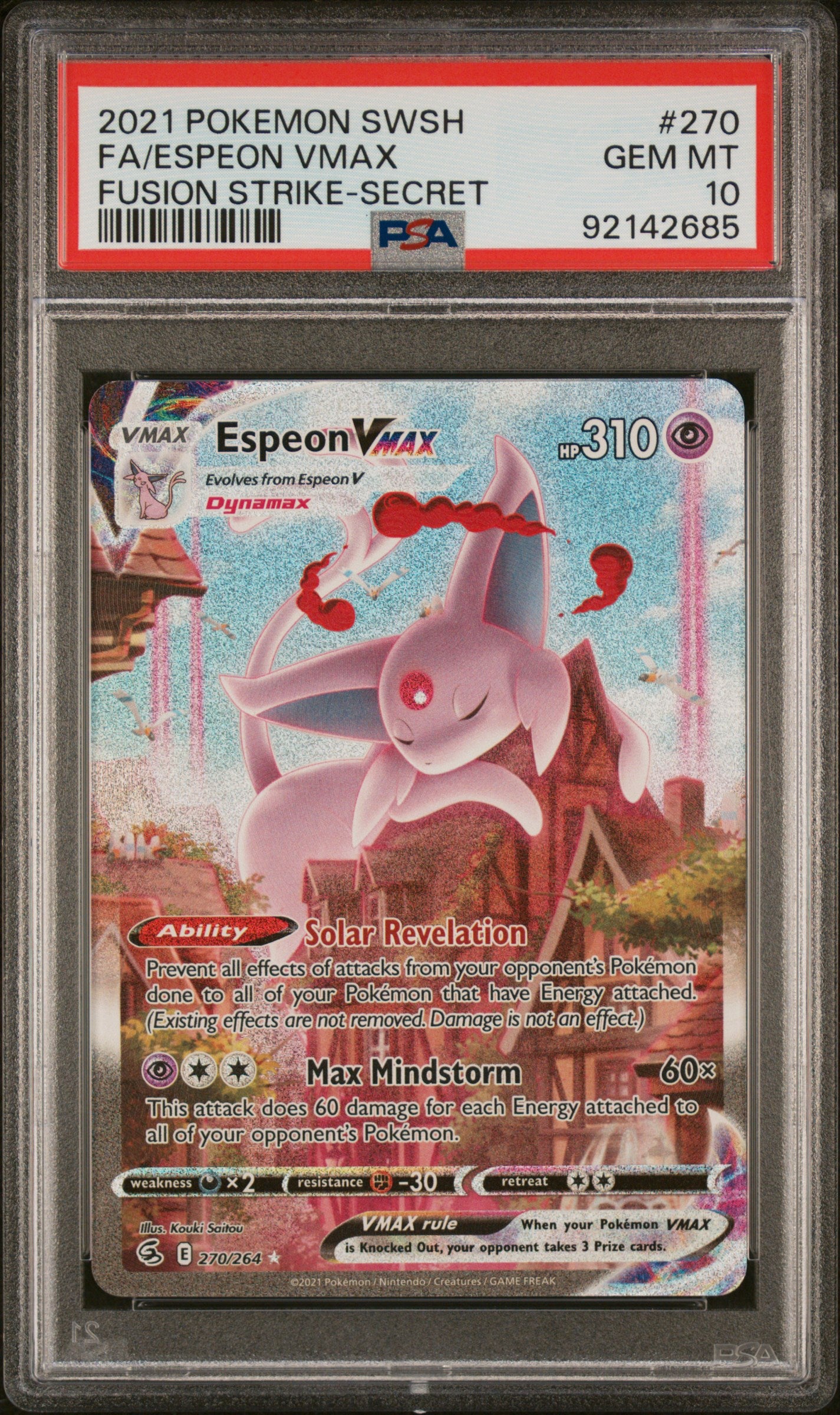 Espeon VMAX Alternate Art PSA 10