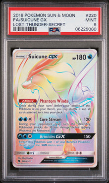Suicune GX Full Art Rainbow #220 PSA 9
