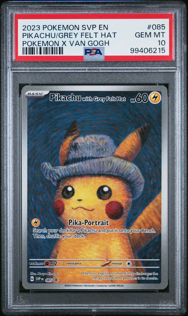 Grey Felt Hat Pikachu Promo #85 PSA 10