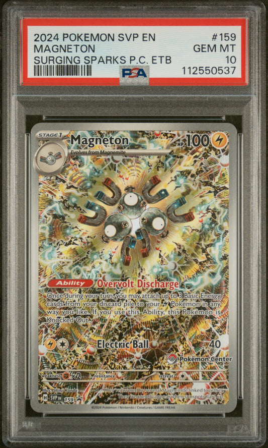 Magneton Illustration Rare Surging Sparks P.C. ETB Promo PSA 10