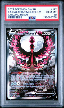 Galarian Moltres V Chilling Reign Alt Art #177 PSA 10