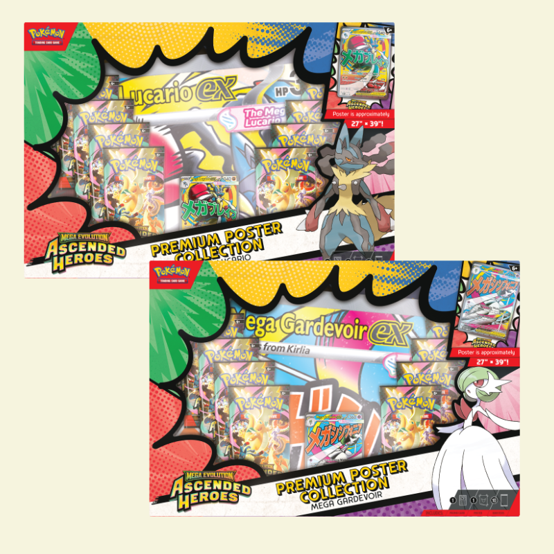 [Preorder] Pokemon - ME2.5 ASCENDED HEROES PREMIUM POSTER COLLECTION (Lucario/Gardevoir)