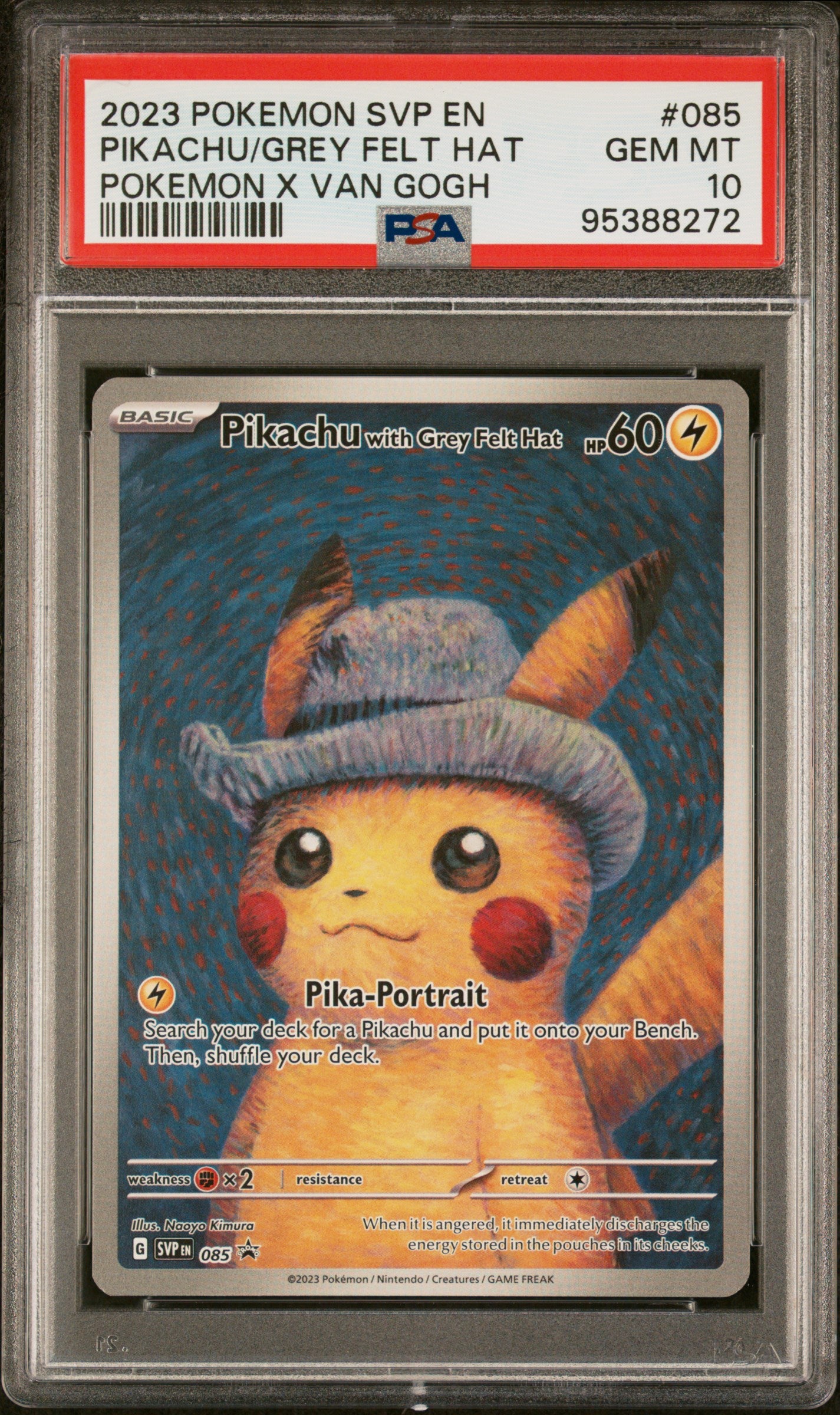 Pikachu With Grey Felt Hat PSA 10