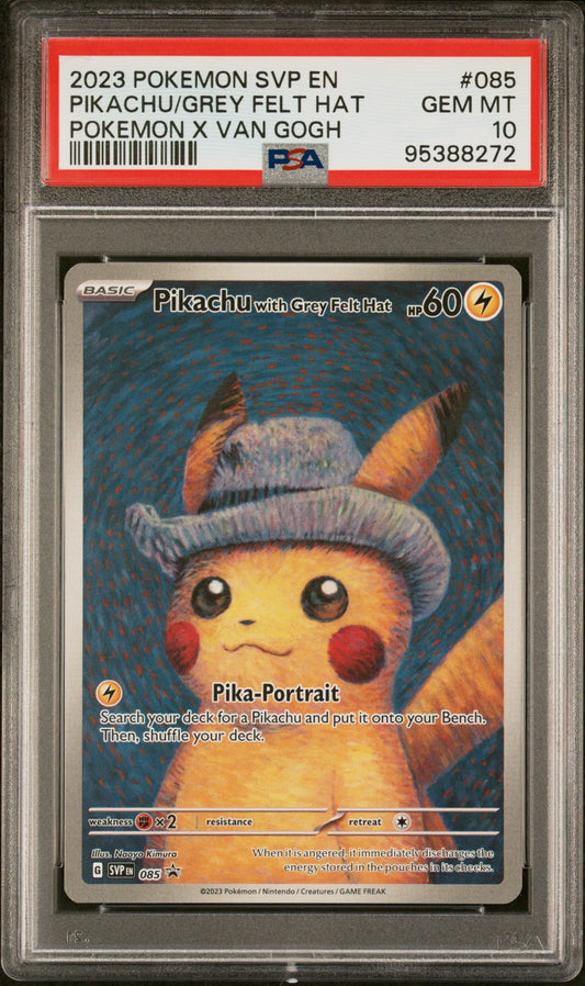 Pikachu With Grey Felt Hat PSA 10