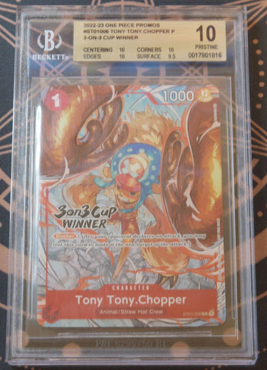 [CONSIGNMENT] Tony Tony Chopper 3-on-3 Cup Winner BGS 10 – One Piece Promo