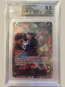 Sabo One Piece Promos ST13-001 2nd Anniversary Tournament Winner BGS 9.5