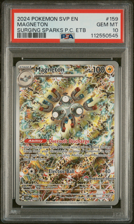 Magneton Illustration Rare Surging Sparks P.C. ETB Promo PSA 10