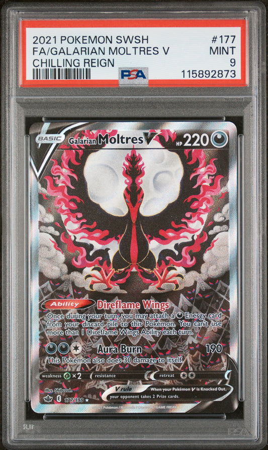Galarian Moltres V Alternative Art PSA 9