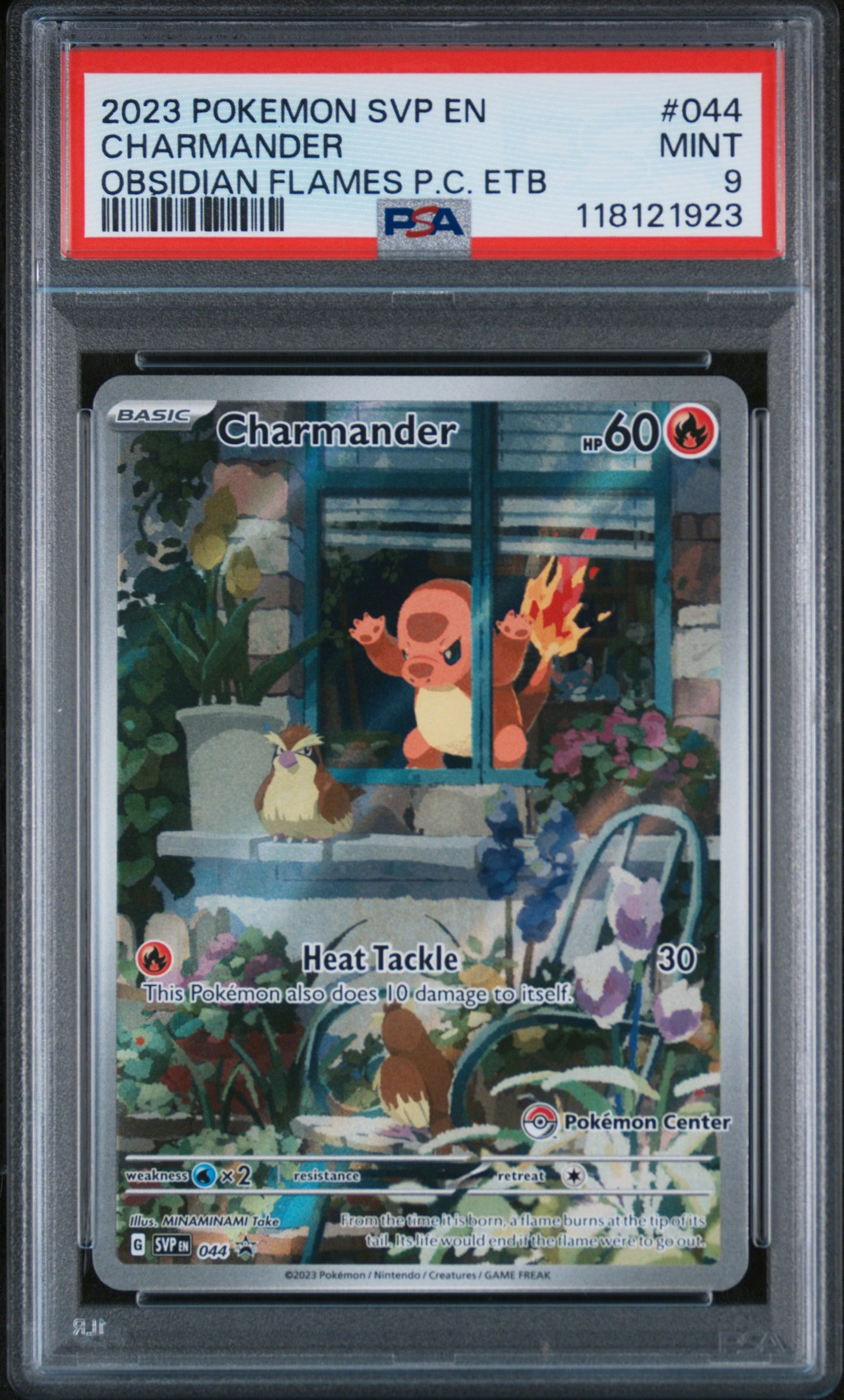 Charmander Obsidian Flames Illustration Rare Pokemon Center Promo #44 PSA 9