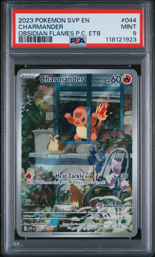 Charmander Obsidian Flames Illustration Rare Pokemon Center Promo #44 PSA 9