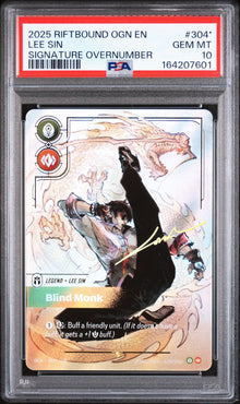 Lee Sin 304* Signature Overnumber PSA 10 - front