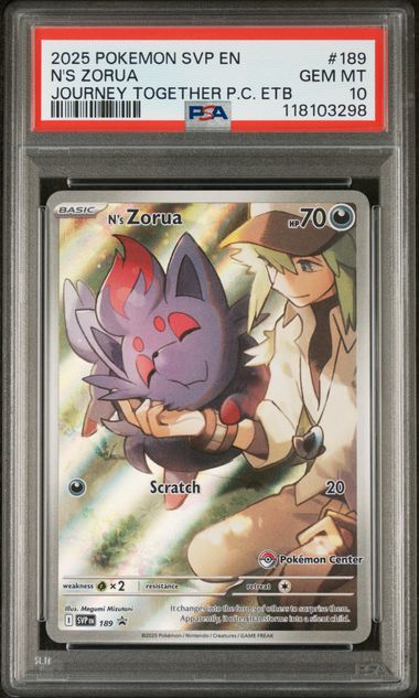 N's Zorua Pokemon Center Promo PSA 10