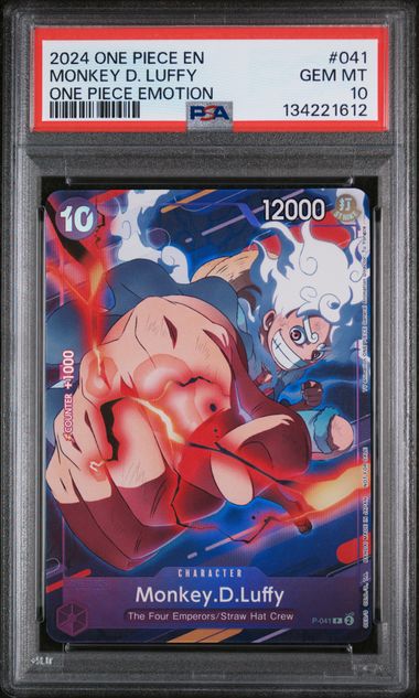 One Piece CCG Monkey.D.Luffy P-041 Promo Foil Card – Starter Deck 18 Purple, Near-Mint (NM)