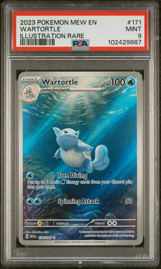 Wartortle Illustration Rare #171 PSA 9