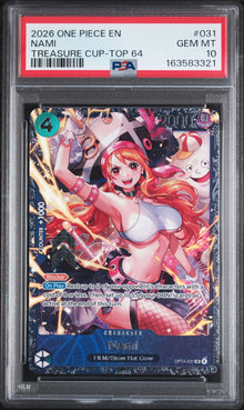 Nami Treasure Cup Top 64 PSA 10 front