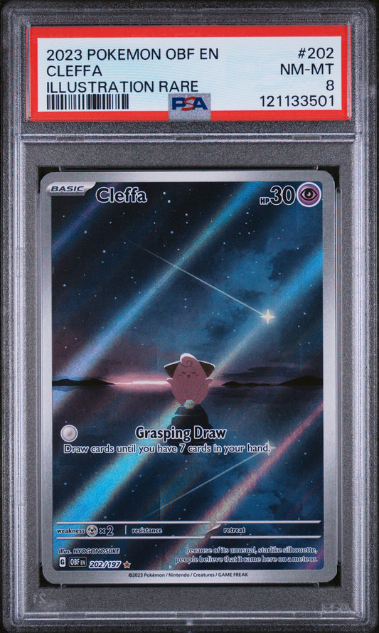 Cleffa Illustration Rare #202 PSA 8